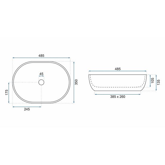 Timeless Rea Lara Grey Washbasin
