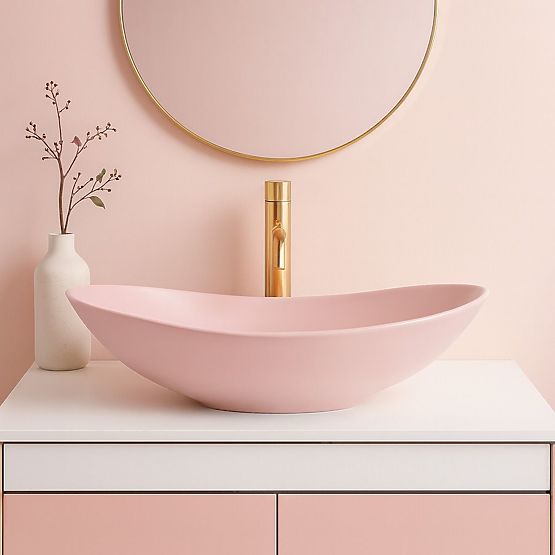 Timeless Rea Royal Powder Pink Matt Washbasin