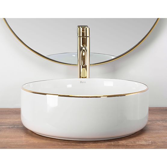Timeless Rea Sami Gold Edge Washbasin
