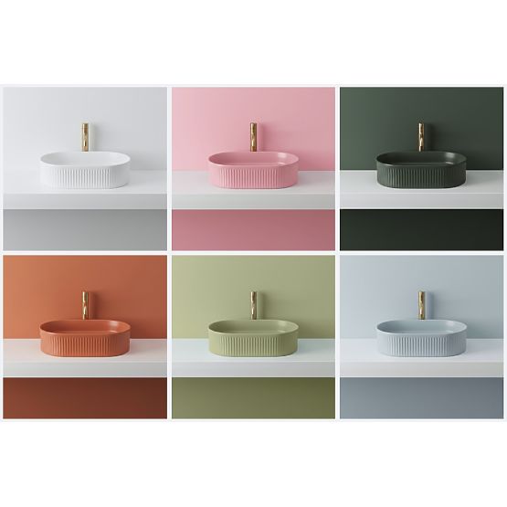 Timeless Rea Vanda Bubble Gum Matt Washbasin