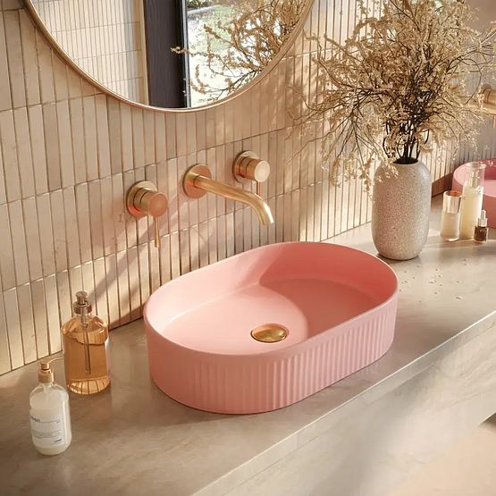 Timeless Rea Vanda Bubble Gum Matt Washbasin