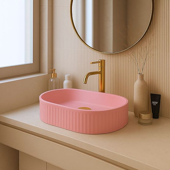 Timeless Rea Vanda Bubble Gum Matt Washbasin