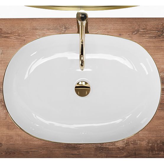 Timeless Washbasin Rea CLEO 61 Gold Edge