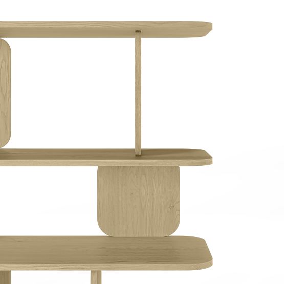 Tulumo Shelf 200 cm, Rounded, Cremona Torro Oak