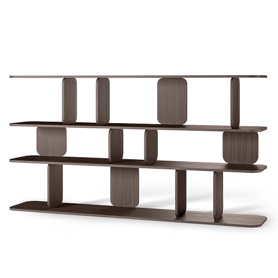 Tulumo Shelf 200 cm, Rounded, Walnut Villa