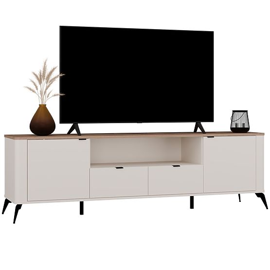 TV Cabinet CORDOBA 2S2S Cashmere Beige Oak Castello TV Cabinet 2 Drawers