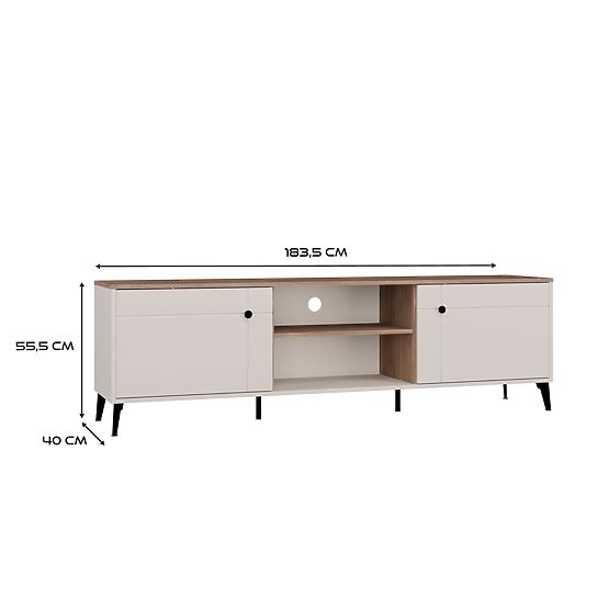 TV Cabinet POINT 2D Cashmere Beige Oak Castello TV Cabinet 2 Doors