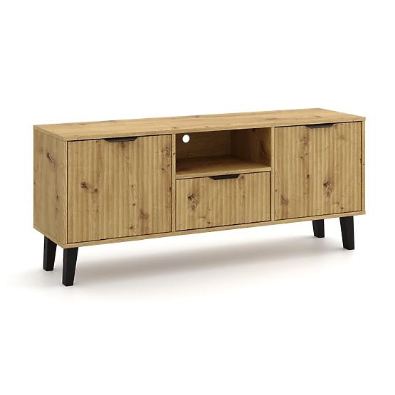 TV Cabinet Scandi 2D1S SLIM OAK ARTISAN
