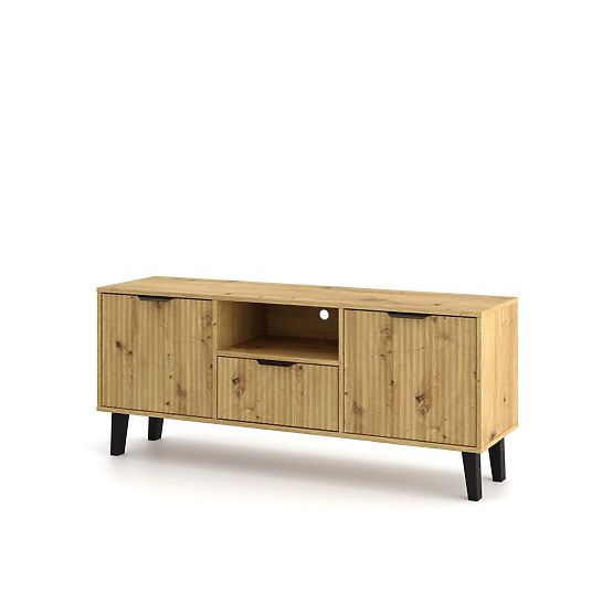 TV Cabinet Scandi 2D1S SLIM OAK ARTISAN