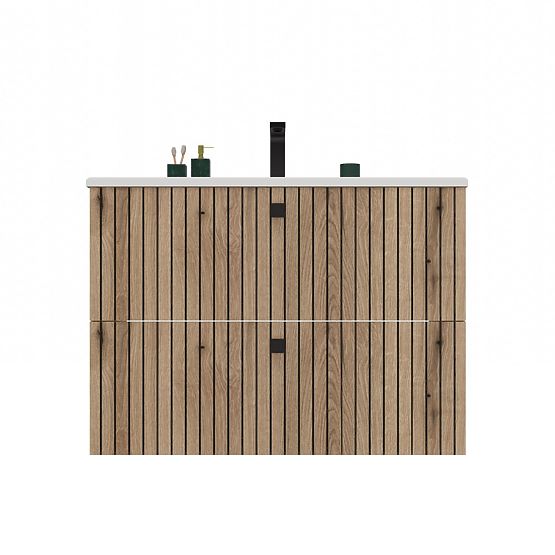 UNDER-SINK CABINET TIGO 80 2S EVOKE OAK GROOVED FRONT + SINK