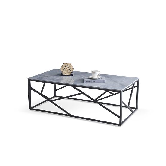 UNIVERSE 2 Coffee Table, Gray Marble / Black (2p=1pc)