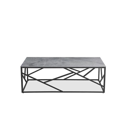 UNIVERSE 2 Coffee Table, Gray Marble / Black (2p=1pc)