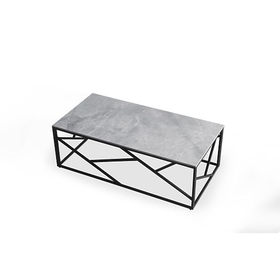 UNIVERSE 2 Coffee Table, Gray Marble / Black (2p=1pc)