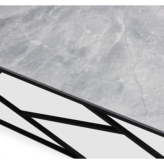 UNIVERSE 2 Coffee Table, Gray Marble / Black (2p=1pc)