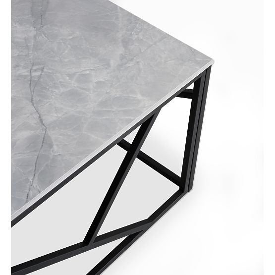 UNIVERSE 2 Coffee Table, Gray Marble / Black (2p=1pc)