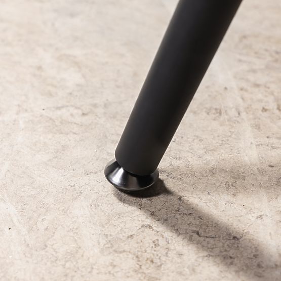 Upholstered Armchair/Chair Leya Beige, Rounded, Black Legs