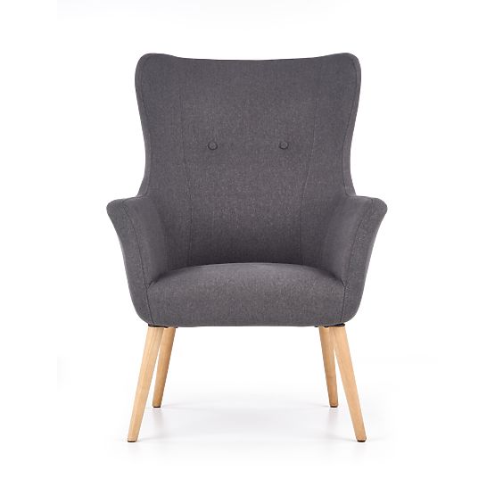 Upholstered armchair COTTO - dark grey