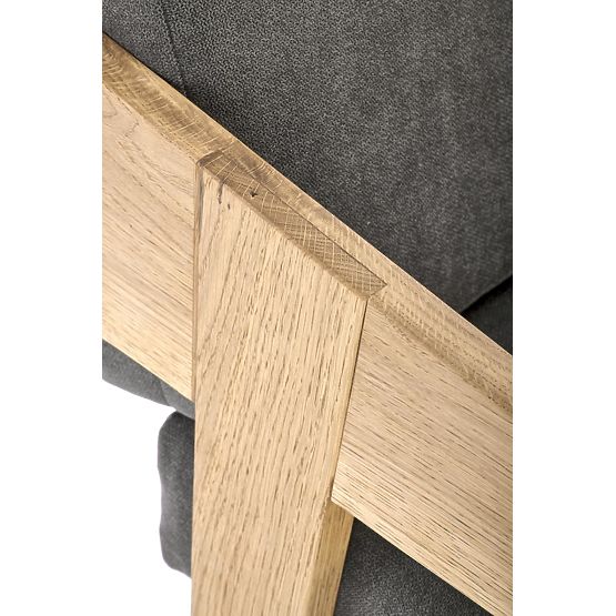 Upholstered armchair Freedom - gray / solid wood