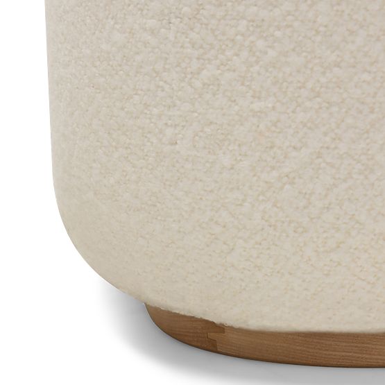 Upholstered Armchair Imai White, Rounded Shapes