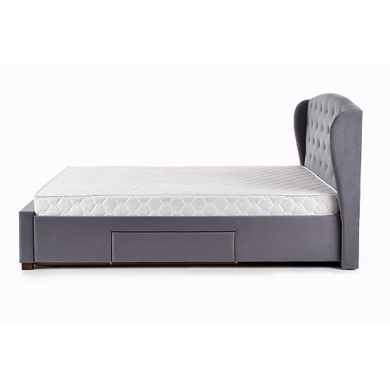 Upholstered bed 160x200 SABRINA - dark grey