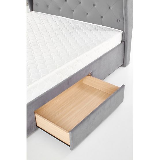 Upholstered bed 160x200 SABRINA - dark grey