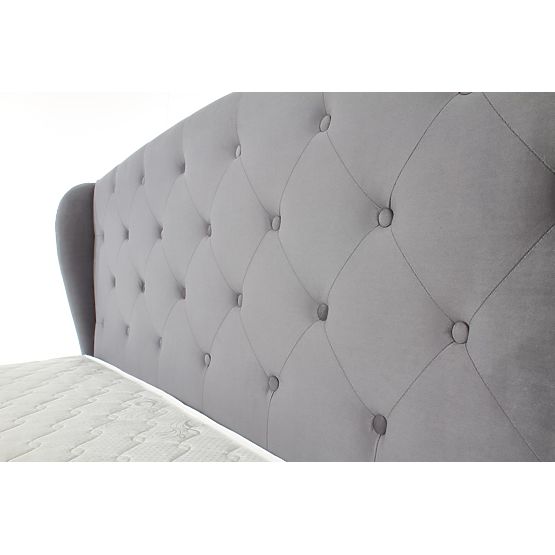 Upholstered bed 160x200 SABRINA - dark grey