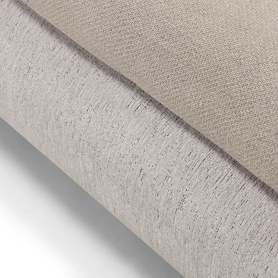 Upholstered Bed Bowee 160x200 cm, with Slats, Light Beige, Ball Legs