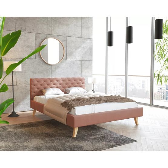Upholstered Bed Kalifornia 160 x 200 cm - Old Pink