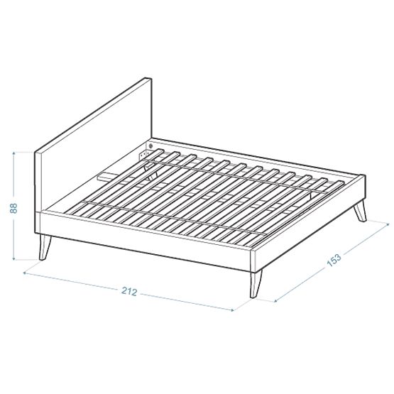 Upholstered Bed HEAVEN 140 x 200 cm - Cream