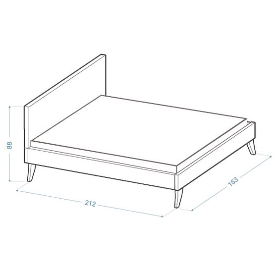 Upholstered Bed HEAVEN 140 x 200 cm - Gray