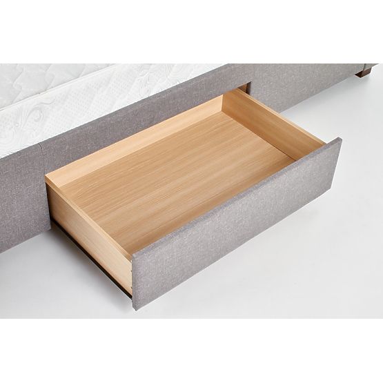 Upholstered Bed MODENA 140 cm with Drawers Grey (6p=1pc)
