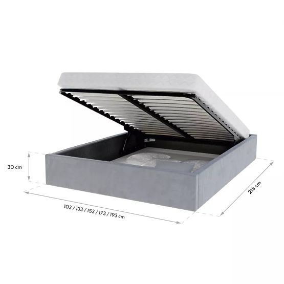 Upholstered bed ORLANDO 120 x 200 cm - Cream