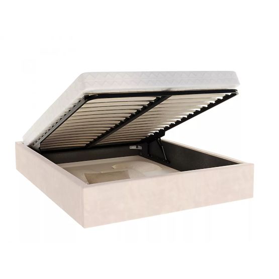 Upholstered bed ORLANDO 90 x 200 cm - Cream