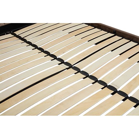 Upholstered bed with high headboard PALLAZO beige - 160x200 cm