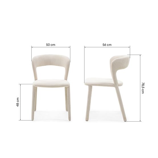 Upholstered Chair Calma Light Beige
