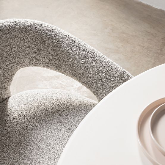 Upholstered Chair Castelo Grey-Beige