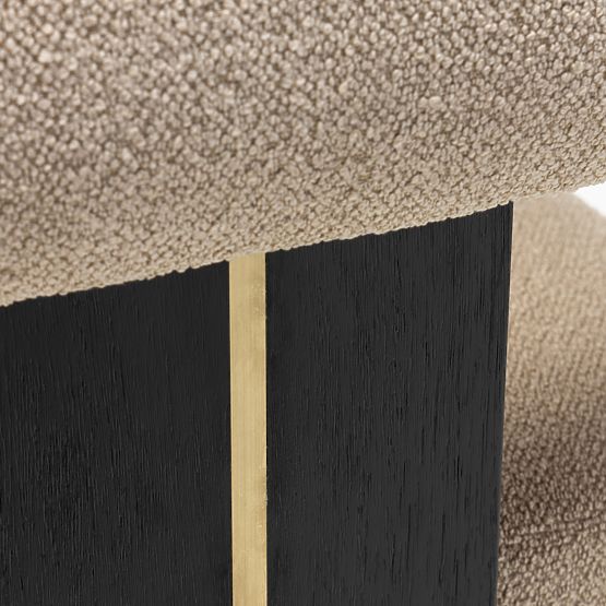 Upholstered Chair Chili Beige/Black, Rubberwood