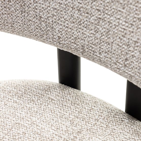 Upholstered Chair Flare, Beige/Black Legs