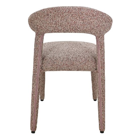 Upholstered Chair Hiroki, Beige-Bordeaux Mélange