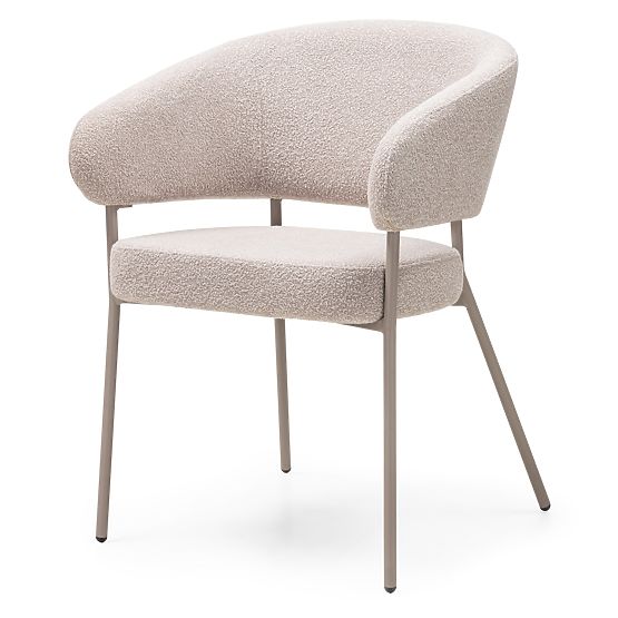 Upholstered Chair Lamu Beige, Bouclé