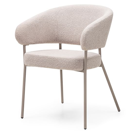 Upholstered Chair Lamu Beige, Bouclé