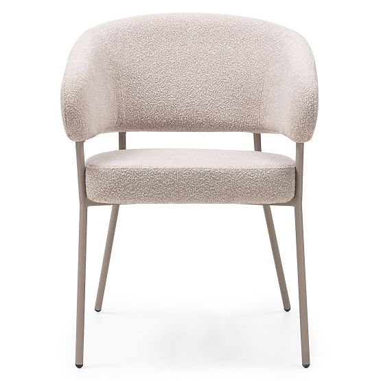 Upholstered Chair Lamu Beige, Bouclé