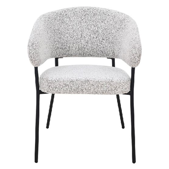 Upholstered Chair Lamu, Beige Mélange/Black Legs