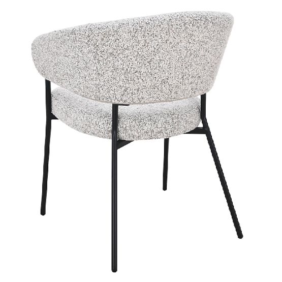 Upholstered Chair Lamu, Beige Mélange/Black Legs