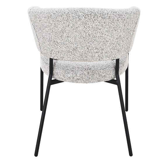 Upholstered Chair Lamu, Beige Mélange/Black Legs