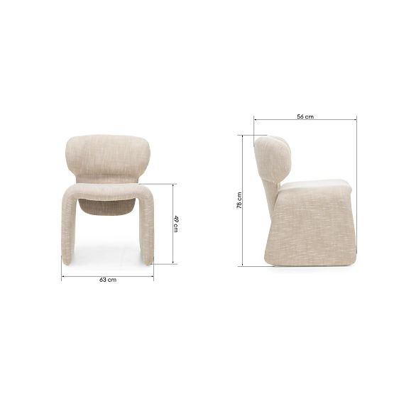 Upholstered Chair Nabila, Beige