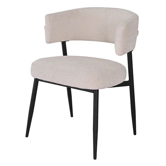 Upholstered Chair Rosario Cream/Black Legs
