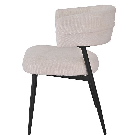 Upholstered Chair Rosario Cream/Black Legs