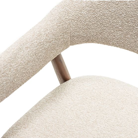 Upholstered Chair Sorrento, Beige, Boucle/Light Walnut
