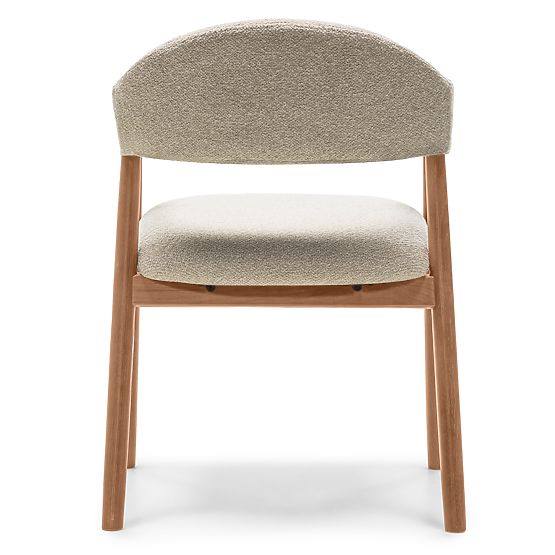 Upholstered Chair Sorrento, Beige, Boucle/Light Walnut